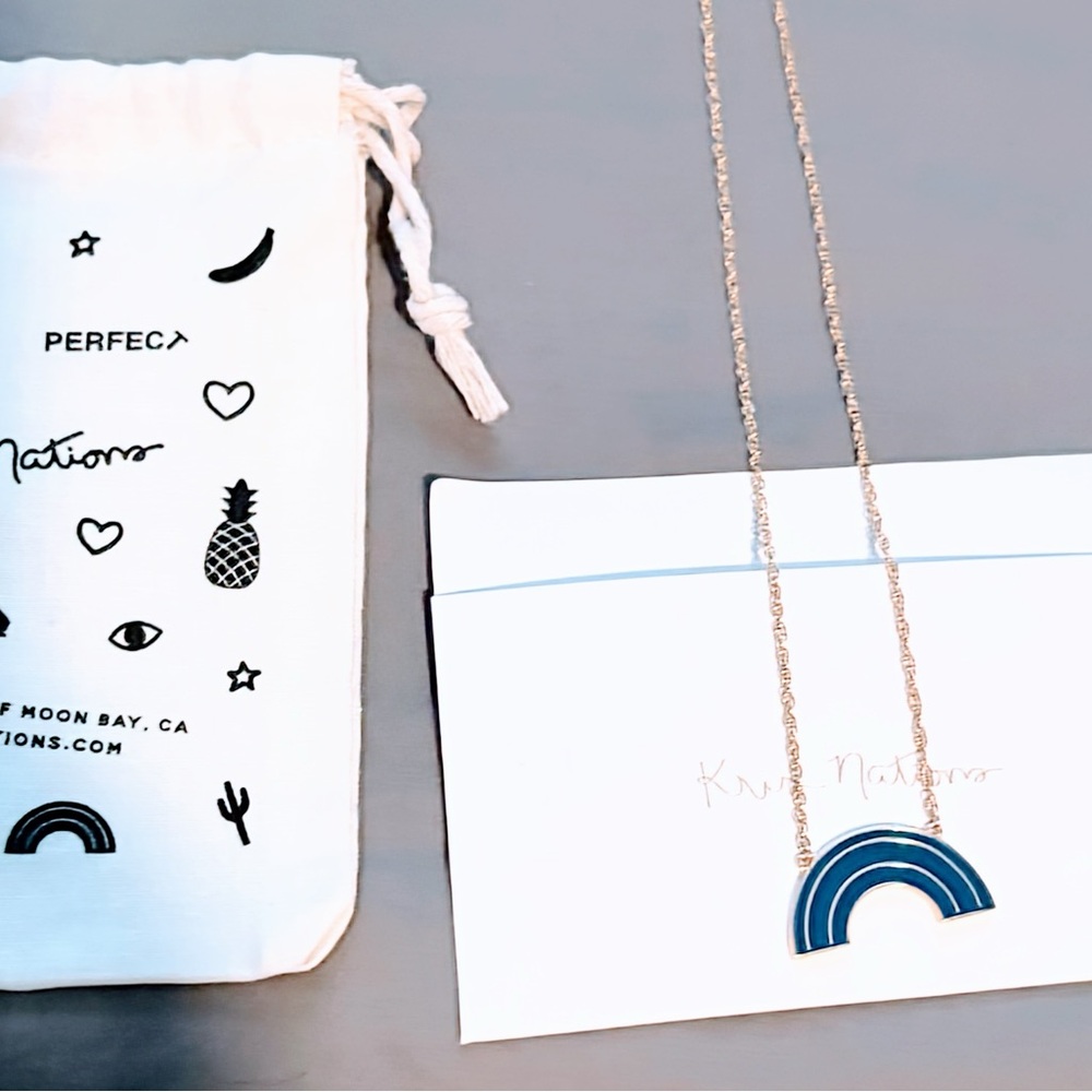 Blue Rainbow Necklace by Kris Nations